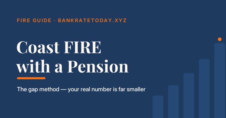 Coast FIRE with a pension guide cover: the gap method shows your real coast number is far smaller