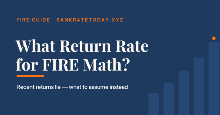 FIRE return rate guide cover: why recent bull-run returns mislead projections and what to assume instead