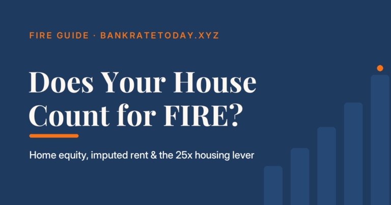 Home equity and FIRE number guide cover: does your house count for FIRE, imputed rent, and the 25x housing lever