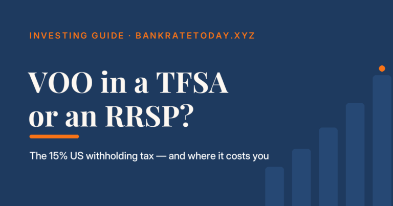 US withholding tax on VOO in a TFSA versus an RRSP for Canadian investors