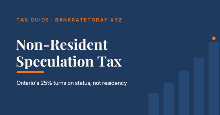 Ontario non-resident speculation tax: 25% for foreign buyers of residential property